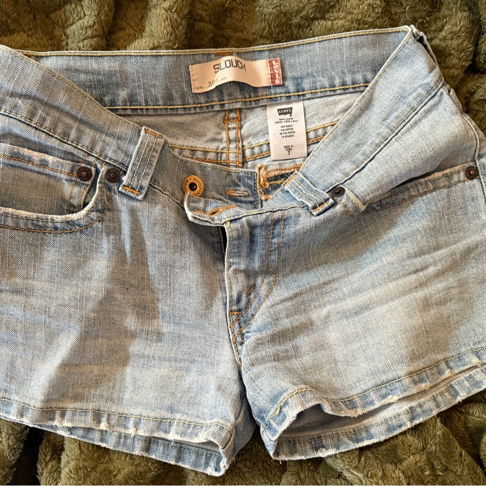 Levi's Light Blue Jean Shorts
